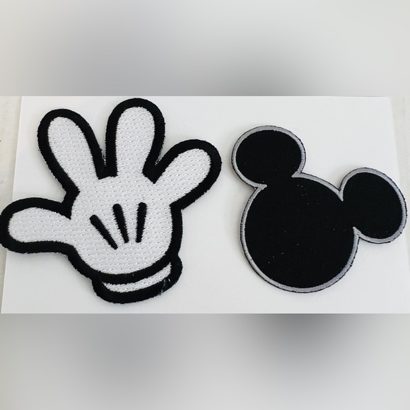 Disney | Other | Disney Mickey Mouse Hand Silhouette Head Iron On Patches |  Poshmark
